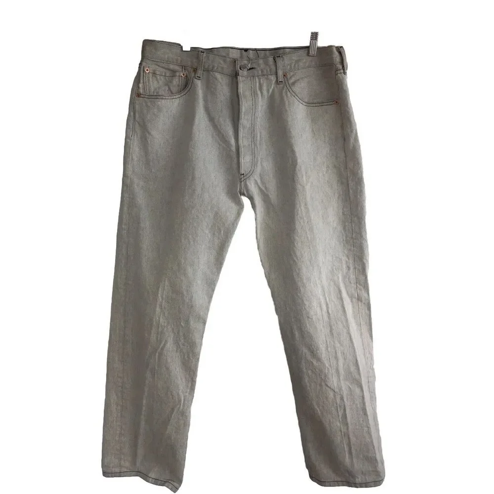 Vintage LEVI'S 501 XX Men's 38x32 Denim Jeans Straight Light Gray 80s 90s - Picture 6 of 16